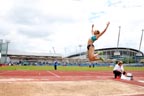 Jessica Ennis (City of Sheffield) wins the long jump, Northern Championships, Sport City, Manchester
